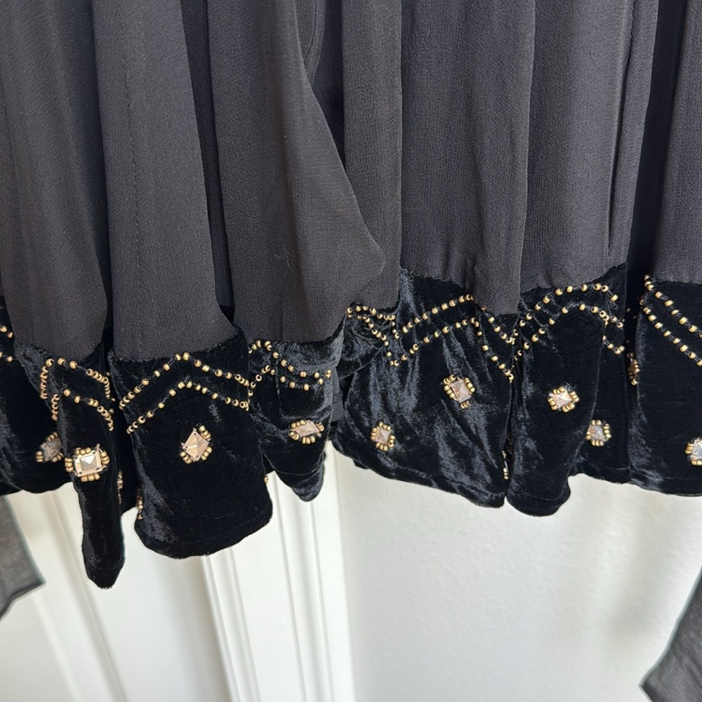 Vintage Collection silk & velvet sequined mini-dress - size medium - Picture 8 of 8